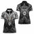Scandinavian Viking Women Polo Shirt Norse Warrior Sigil - Helmet and Battle Axes