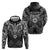 Scandinavian Viking Zip Hoodie Norse Warrior Sigil - Helmet and Battle Axes