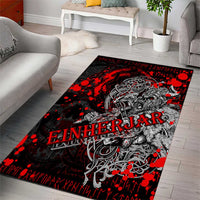 Einherjar Valhalla Area Rug Viking Warrior Rage Style