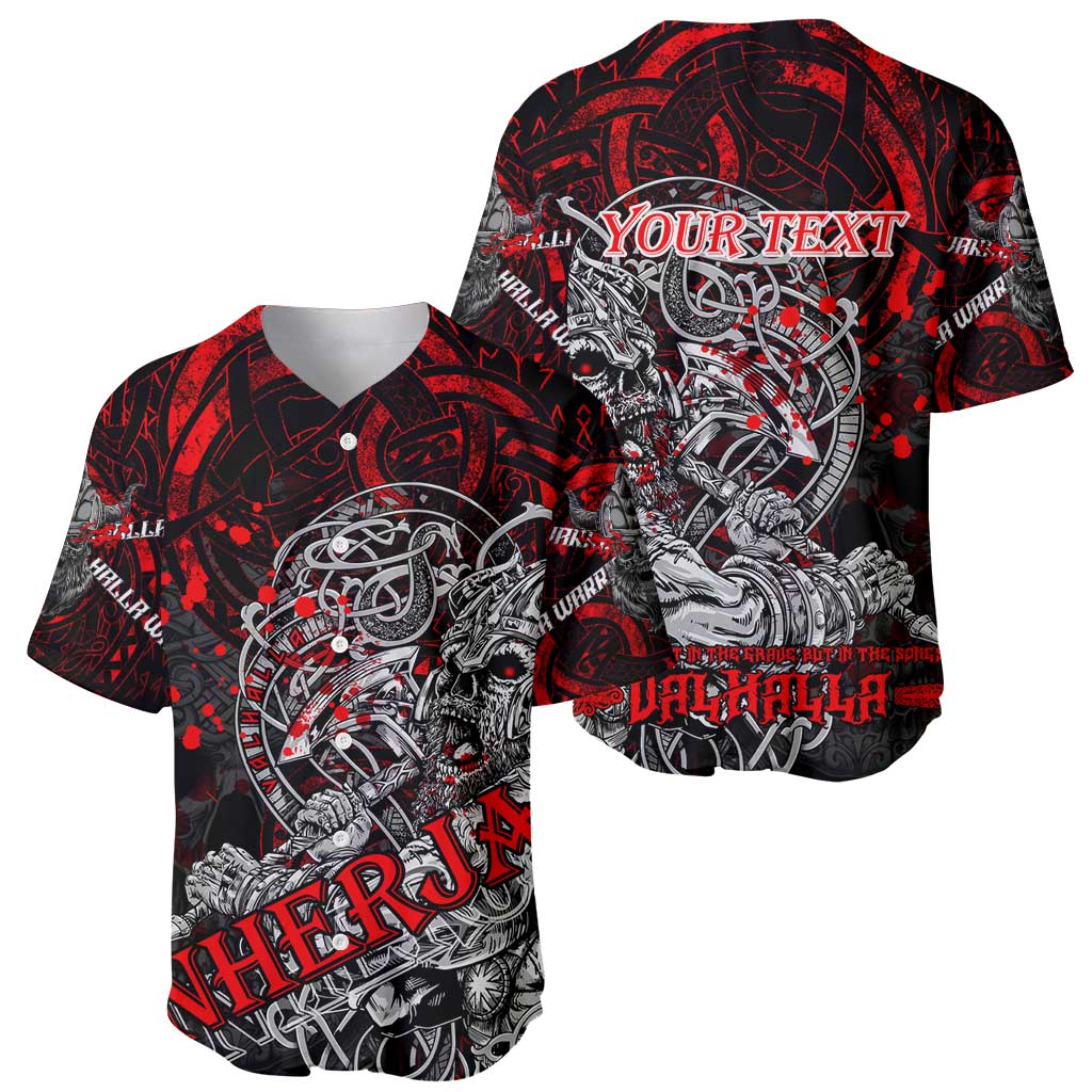 Einherjar Valhalla Baseball Jersey Viking Warrior Rage Style