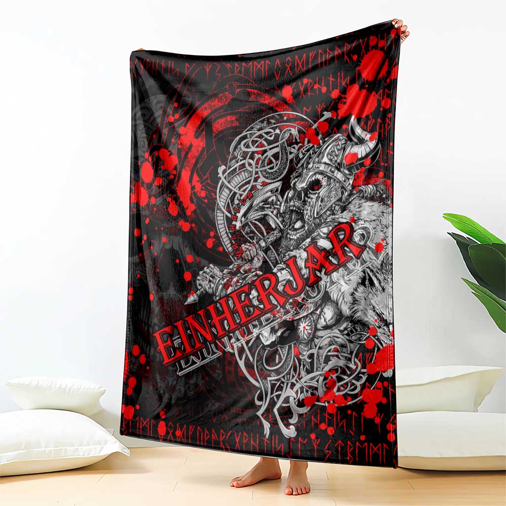 Einherjar Valhalla Blanket Viking Warrior Rage Style