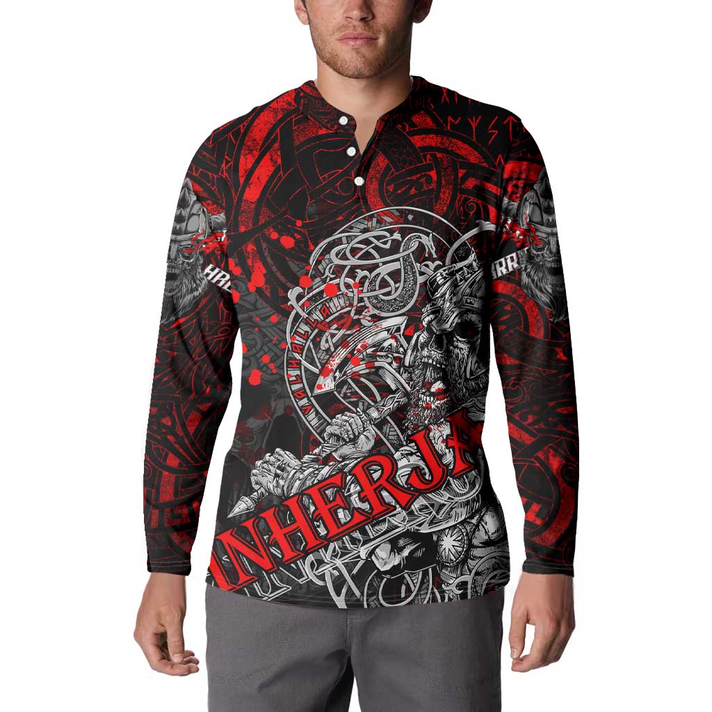 Einherjar Valhalla Button Sweatshirt Viking Warrior Rage Style