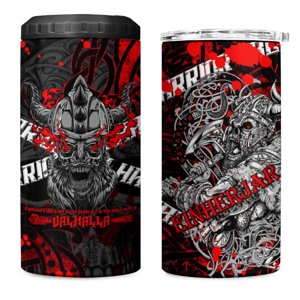 Einherjar Valhalla 4 in 1 Can Cooler Tumbler Viking Warrior Rage Style
