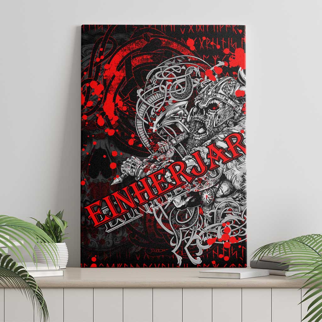 Einherjar Valhalla Canvas Wall Art Viking Warrior Rage Style