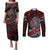 Einherjar Valhalla Couples Matching Puletasi and Long Sleeve Button Shirt Viking Warrior Rage Style