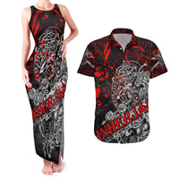 Einherjar Valhalla Couples Matching Tank Maxi Dress and Hawaiian Shirt Viking Warrior Rage Style
