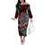 Einherjar Valhalla Family Matching Off The Shoulder Long Sleeve Dress and Hawaiian Shirt Viking Warrior Rage Style