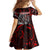 Einherjar Valhalla Family Matching Off Shoulder Short Dress and Hawaiian Shirt Viking Warrior Rage Style