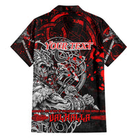 Einherjar Valhalla Family Matching Short Sleeve Bodycon Dress and Hawaiian Shirt Viking Warrior Rage Style