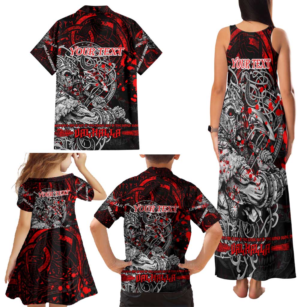 Einherjar Valhalla Family Matching Tank Maxi Dress and Hawaiian Shirt Viking Warrior Rage Style