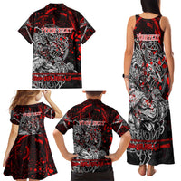Einherjar Valhalla Family Matching Tank Maxi Dress and Hawaiian Shirt Viking Warrior Rage Style