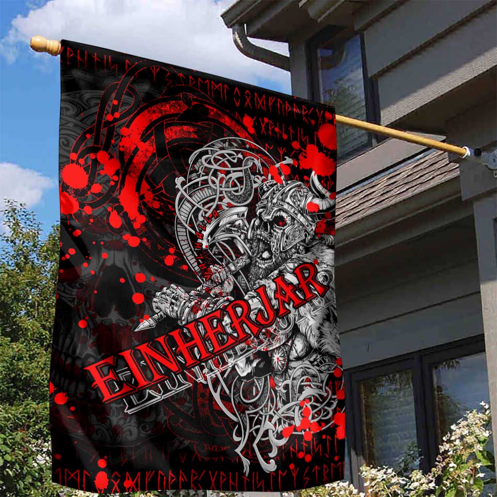 Einherjar Valhalla Garden Flag Viking Warrior Rage Style