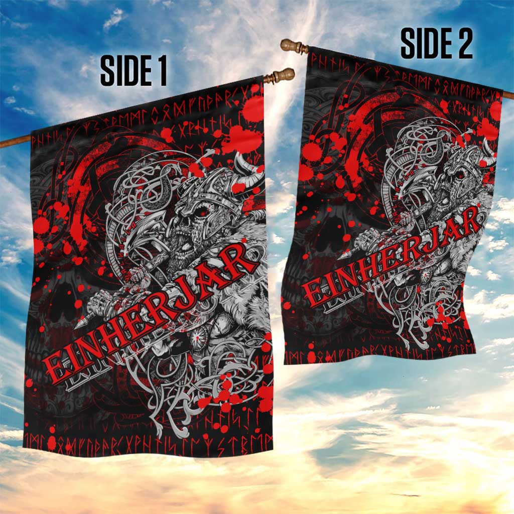 Einherjar Valhalla Garden Flag Viking Warrior Rage Style