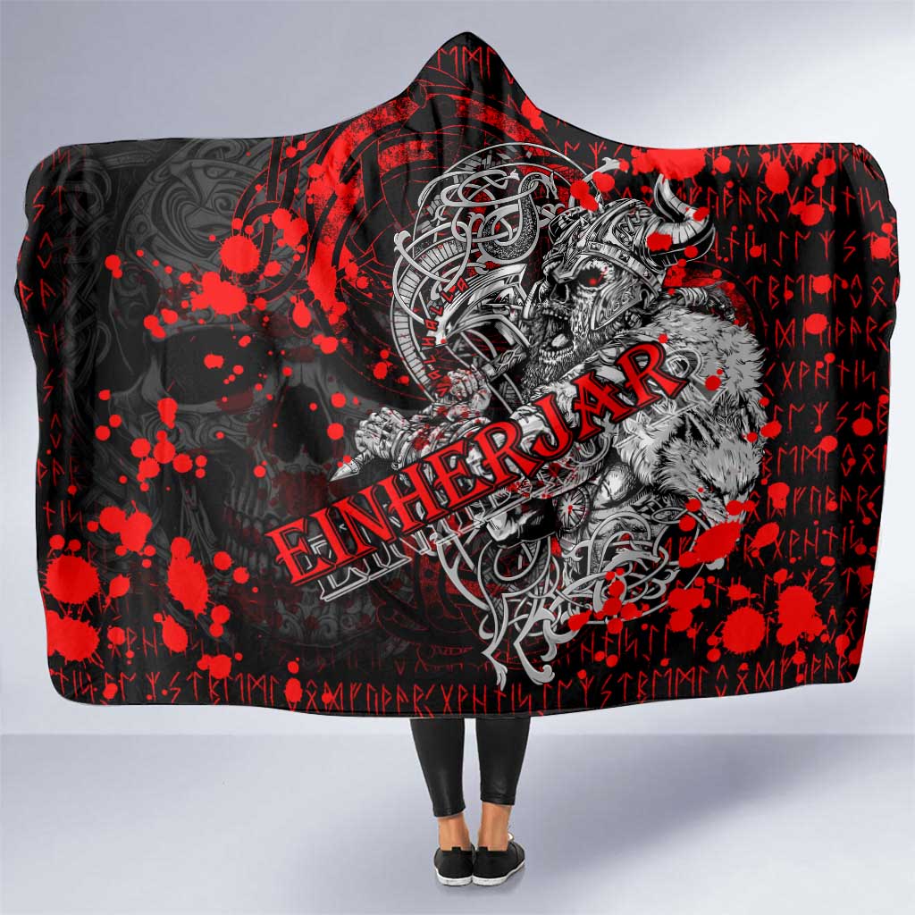 Einherjar Valhalla Hooded Blanket Viking Warrior Rage Style
