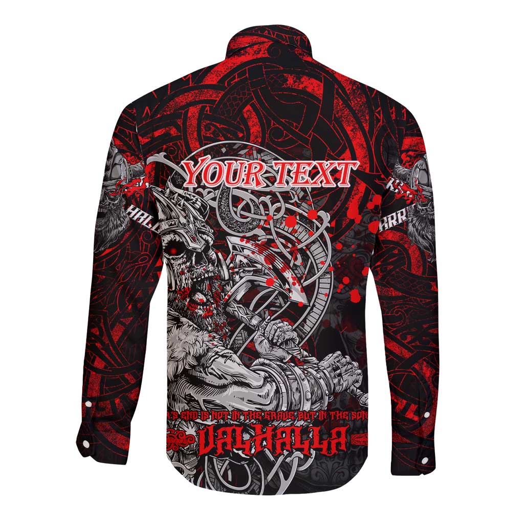 Einherjar Valhalla Long Sleeve Button Shirt Viking Warrior Rage Style