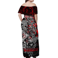 Einherjar Valhalla Off Shoulder Maxi Dress Viking Warrior Rage Style