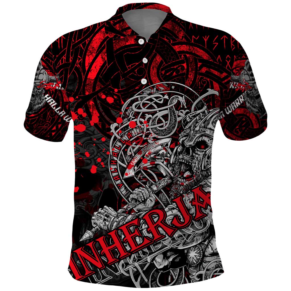 Einherjar Valhalla Polo Shirt Viking Warrior Rage Style