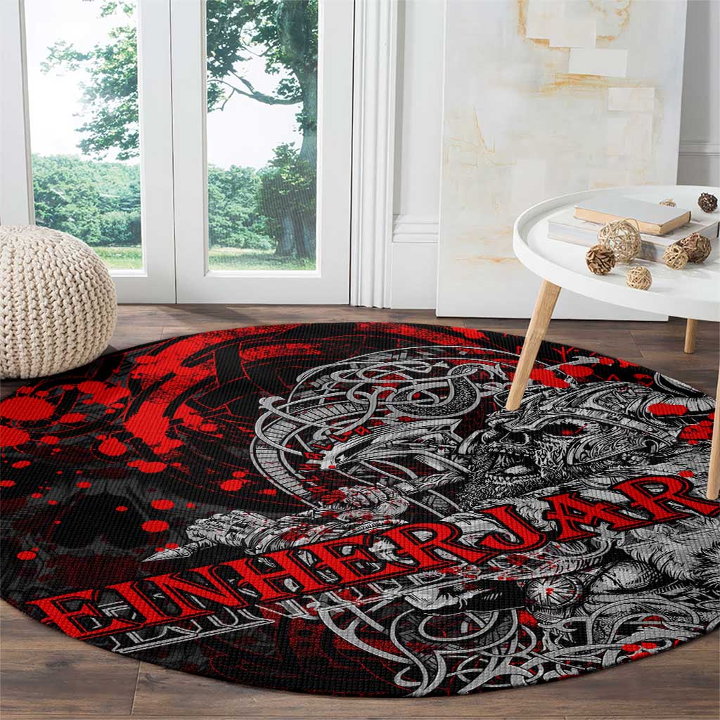 Einherjar Valhalla Round Carpet Viking Warrior Rage Style