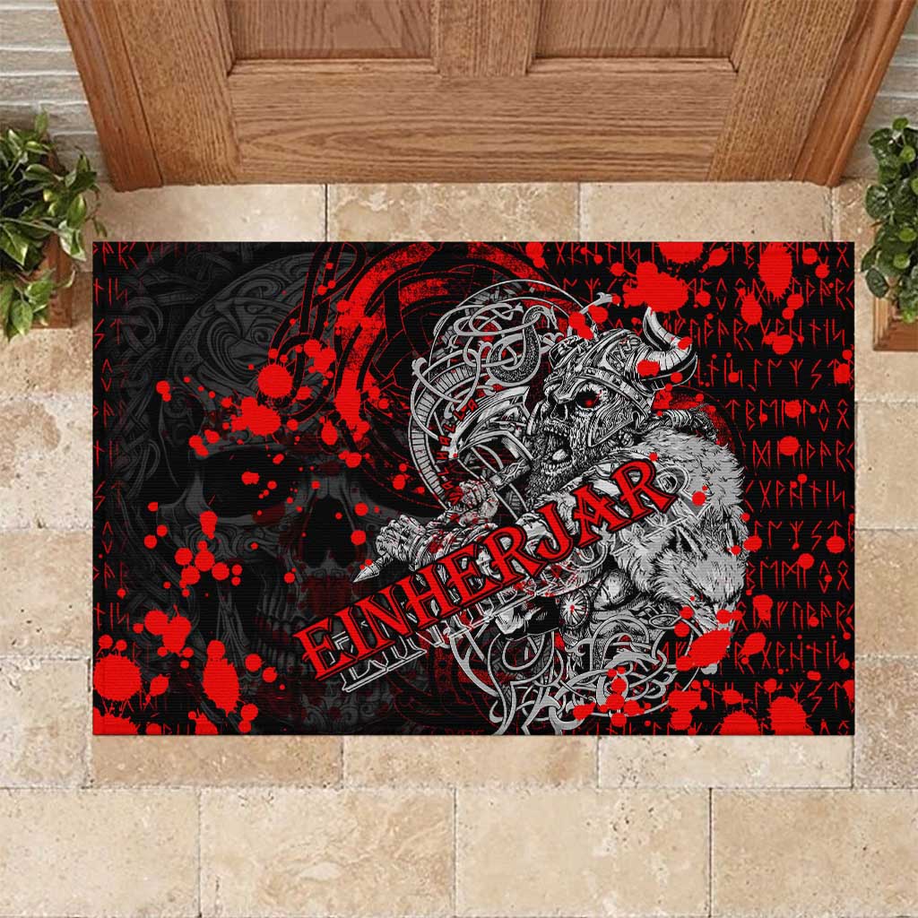 Einherjar Valhalla Rubber Doormat Viking Warrior Rage Style