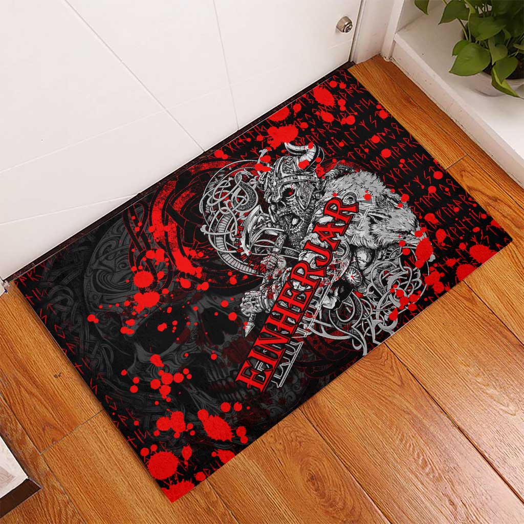 Einherjar Valhalla Rubber Doormat Viking Warrior Rage Style