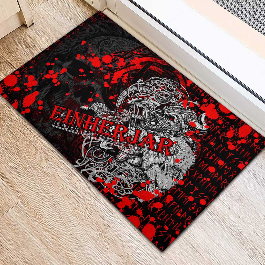 Einherjar Valhalla Rubber Doormat Viking Warrior Rage Style