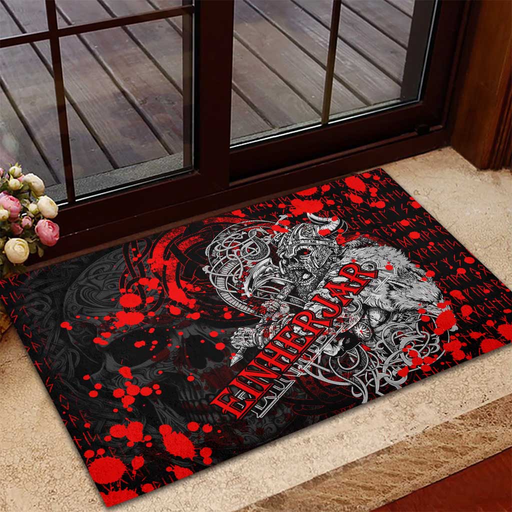 Einherjar Valhalla Rubber Doormat Viking Warrior Rage Style