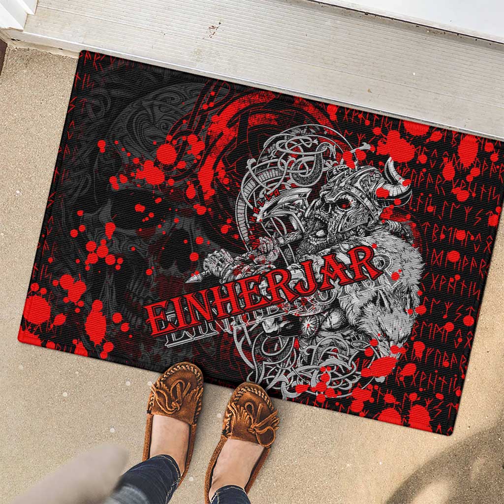 Einherjar Valhalla Rubber Doormat Viking Warrior Rage Style