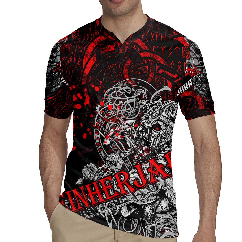 Einherjar Valhalla Rugby Jersey Viking Warrior Rage Style