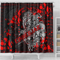 Einherjar Valhalla Shower Curtain Viking Warrior Rage Style