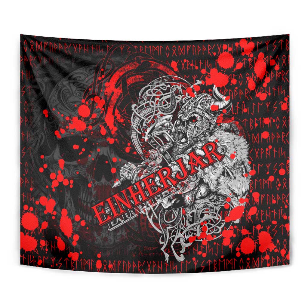 Einherjar Valhalla Tapestry Viking Warrior Rage Style