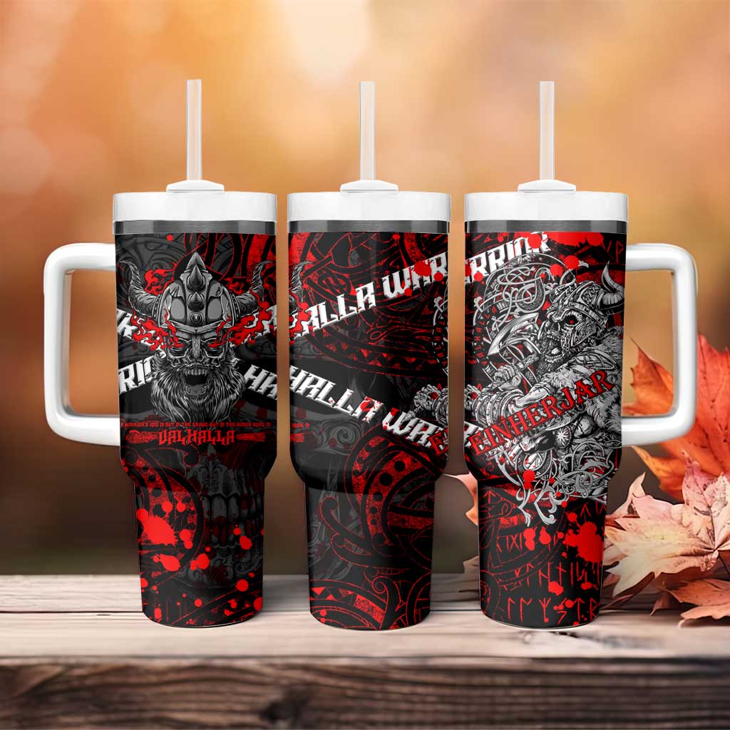 Einherjar Valhalla Tumbler With Handle Viking Warrior Rage Style
