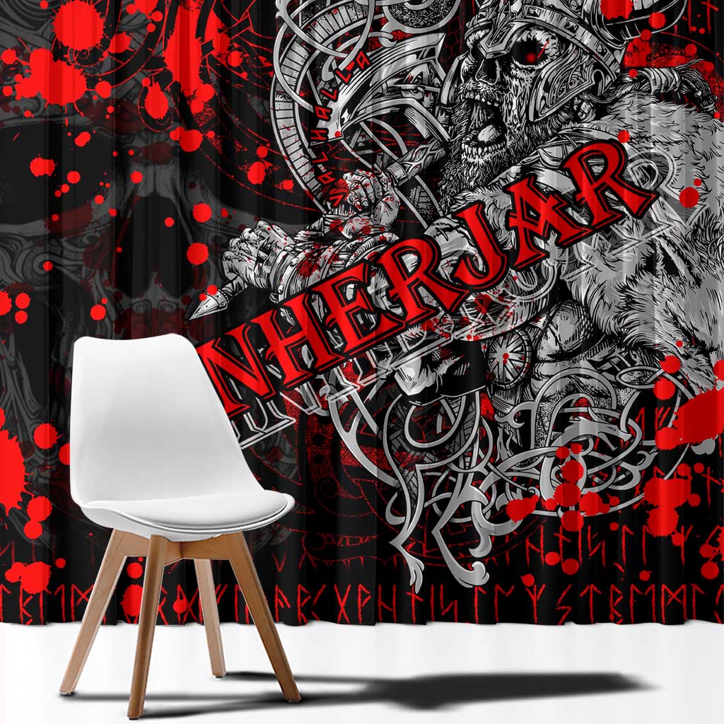Einherjar Valhalla Window Curtain Viking Warrior Rage Style