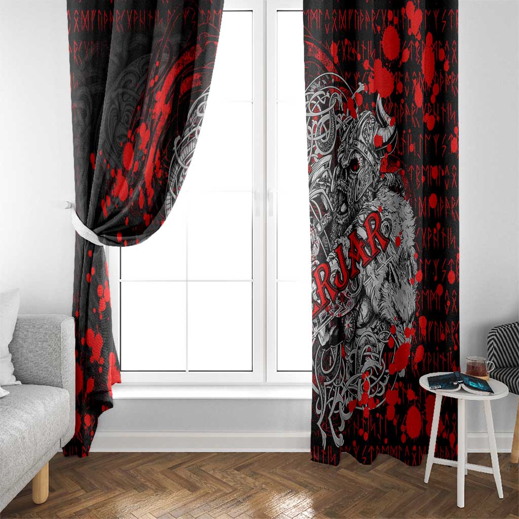 Einherjar Valhalla Window Curtain Viking Warrior Rage Style