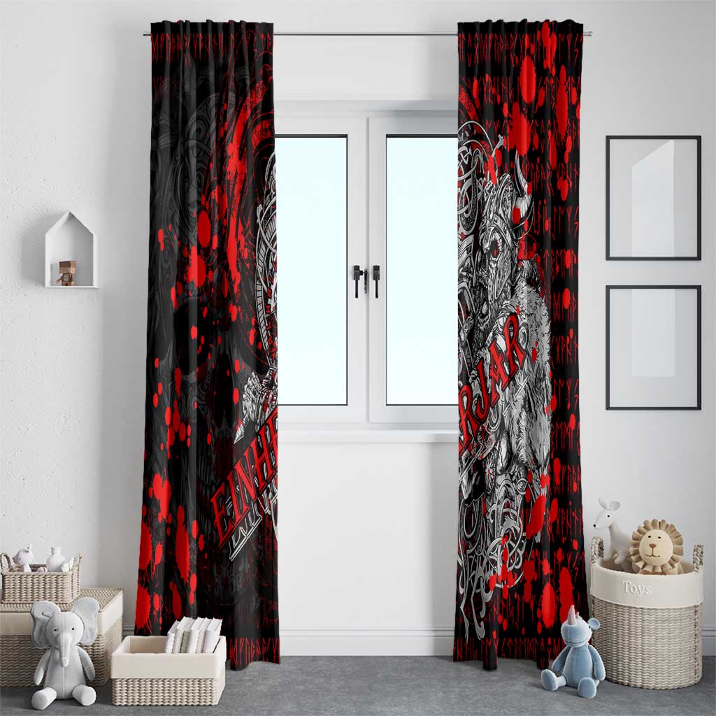 Einherjar Valhalla Window Curtain Viking Warrior Rage Style
