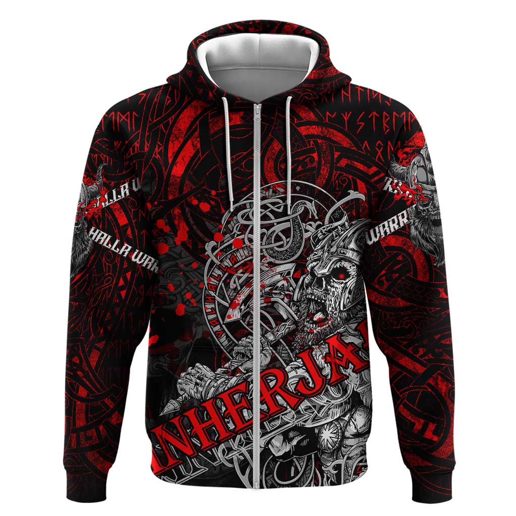 Einherjar Valhalla Zip Hoodie Viking Warrior Rage Style