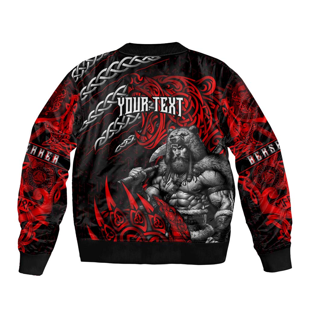 Berserker Bear Warrior Viking Bomber Jacket Tribal Strength and Runic Blood