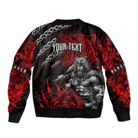 Berserker Bear Warrior Viking Bomber Jacket Tribal Strength and Runic Blood