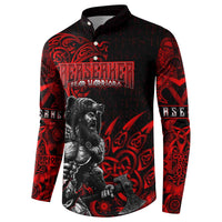 Berserker Bear Warrior Viking Button Sweatshirt Tribal Strength and Runic Blood