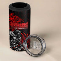 Berserker Bear Warrior Viking 4 in 1 Can Cooler Tumbler Tribal Strength and Runic Blood