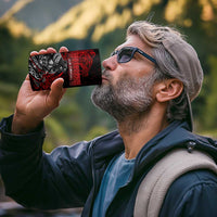 Berserker Bear Warrior Viking 4 in 1 Can Cooler Tumbler Tribal Strength and Runic Blood