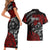 Berserker Bear Warrior Viking Couples Matching Short Sleeve Bodycon Dress and Hawaiian Shirt Tribal Strength and Runic Blood