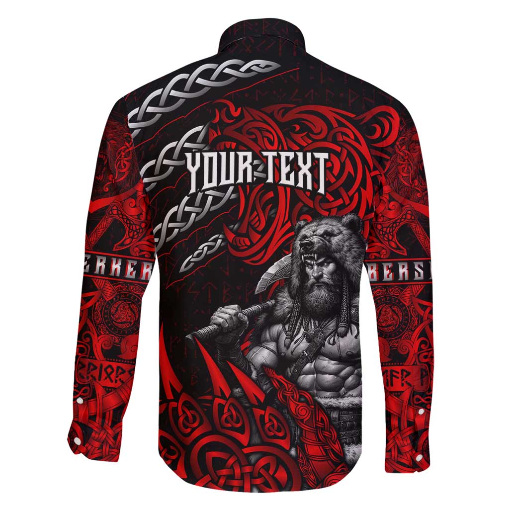 Berserker Bear Warrior Viking Family Matching Long Sleeve Bodycon Dress and Hawaiian Shirt Tribal Strength and Runic Blood