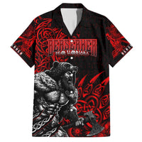 Berserker Bear Warrior Viking Family Matching Summer Maxi Dress and Hawaiian Shirt Tribal Strength and Runic Blood