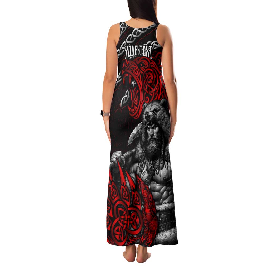 Berserker Bear Warrior Viking Family Matching Tank Maxi Dress and Hawaiian Shirt Tribal Strength and Runic Blood