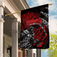 Berserker Bear Warrior Viking Garden Flag Tribal Strength and Runic Blood