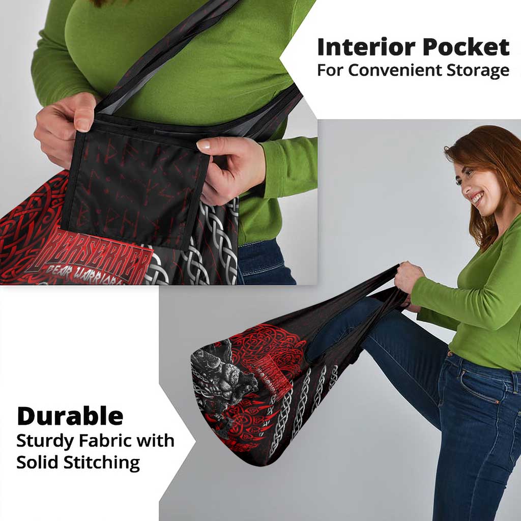 Berserker Bear Warrior Viking Grocery Bag Tribal Strength and Runic Blood