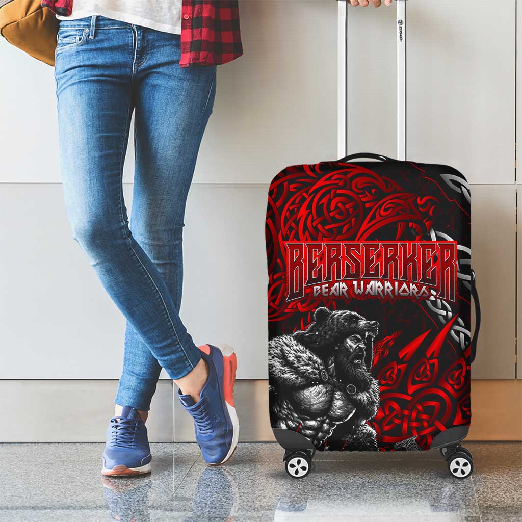 Berserker Bear Warrior Viking Luggage Cover Tribal Strength and Runic Blood