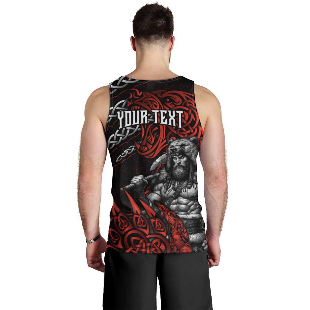 Berserker Bear Warrior Viking Men Tank Top Tribal Strength and Runic Blood
