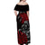 Berserker Bear Warrior Viking Off Shoulder Maxi Dress Tribal Strength and Runic Blood
