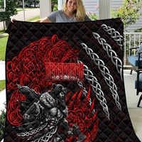 Berserker Bear Warrior Viking Quilt Tribal Strength and Runic Blood